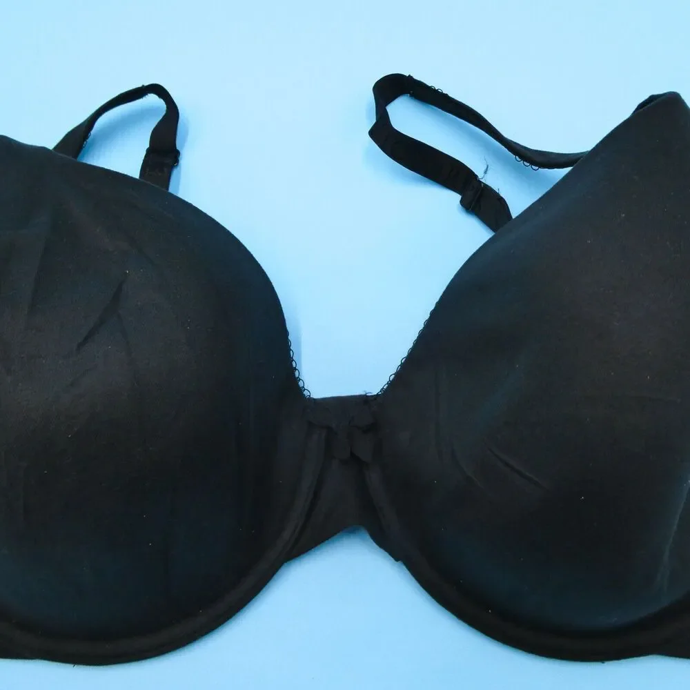 Victorias Secret Bra 36DDD Black Body By Victoria Line Perfect Coverage Lingerie